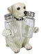 Pup And Spice Wide Eyed Cute Labrador Puppy Dog Glass Salt & Pepper Shakers Set