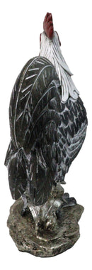 Country Campine Rooster Realistic Farm Rooster Decorative Chicken Sculpture