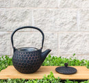 Bronze Bees With Honeycomb Design Large Cast Iron Tetsubin Teapot 60oz Tea Pot