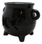 Wicca Witchcraft Triple Moon Black Cauldron Essential Oil Warmer Candle Holder