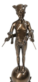 Greek God of The Forest Shepherds and Nature Pan of Rohallion W/ Flutes Figurine