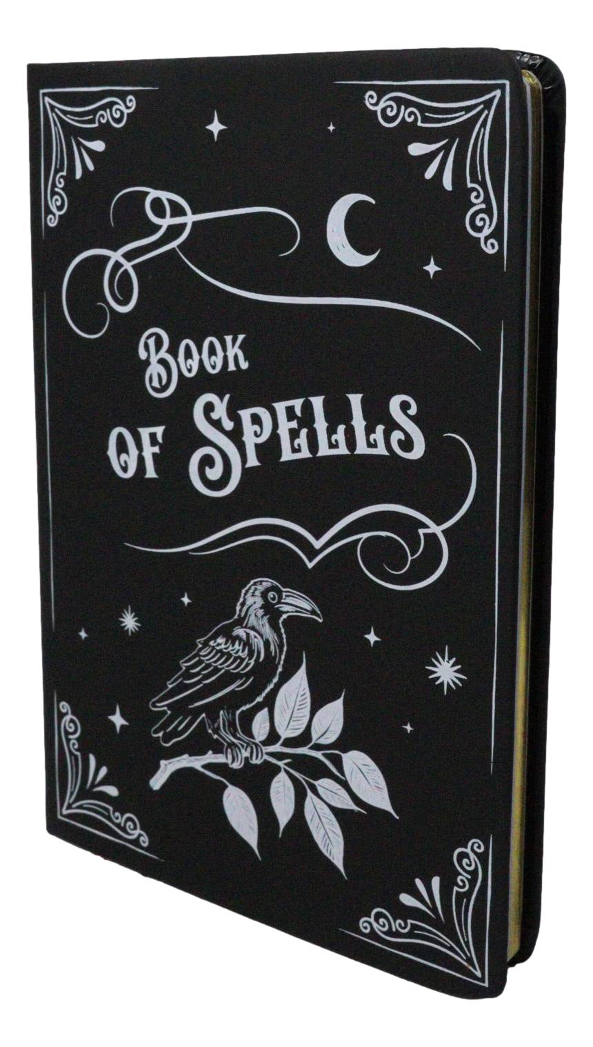 Ebros Gift Mystic Raven Book of Spells A5 Gothic Lined Notebook Journal