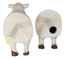 Rustic White Sheep Lamb Free Standing Kitchen Paper Towel Holder Dispenser