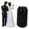 Love Never Dies Skeleton Wedding Couple Bride and Groom Love Hand Sign Figurine