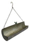 Rustic Farmhouse Distressed Metal Tree Log Hanging Wall Planter 19"L With Chain