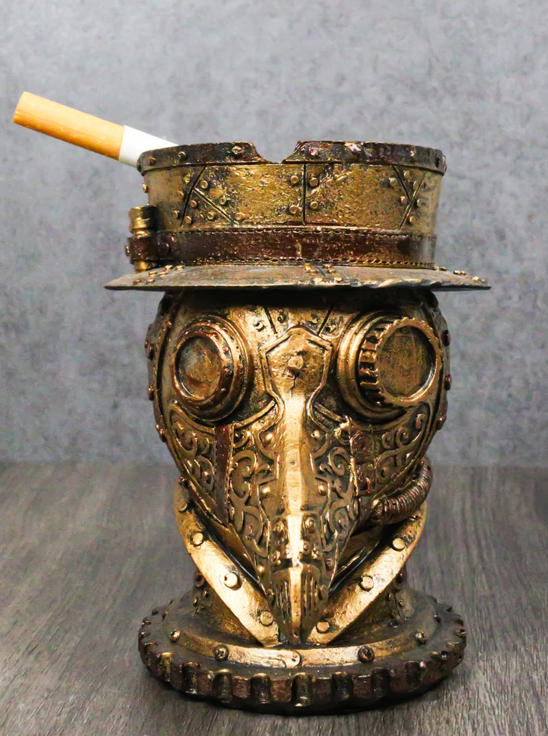 Mad Science Bizarre Steampunk Plaque Doctor Bust Ashtray Decorative Box Figurine