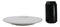 Set Of 6 Modern Yukino Hana Snowflakes Melamine Round Entree Dinner Plates 9"D