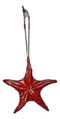 Set Of 6 Red Starfish Sea Stars Ocean Marine Wall Hanging Decor Tree Ornaments