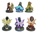 Pack Of 6 Fantasy Pretty Fairy Garden In Their Whimsical Worlds Small Figurines