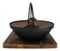 Large Cast Iron Japanese Sukiyaki Shabu Nabe Cooking Hot Pot With Trivet 9.5"D