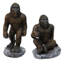 Set of 4 Forest Mythical Creature Sasquatch Big Foot Cryptid Apes Figurines