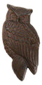 Cast Iron Metal Rustic Country Forest Nocturnal Owl Bird Door Knocker Sculpture