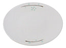 Set Of 6 Modern Yukino Hana Snowflakes Melamine Round Entree Dinner Plates 9"D