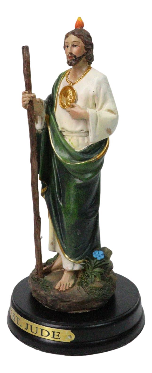 Saint Jude Thaddeus The Apostle With Holy Spirit Fire Figurine With Base 5.5"H