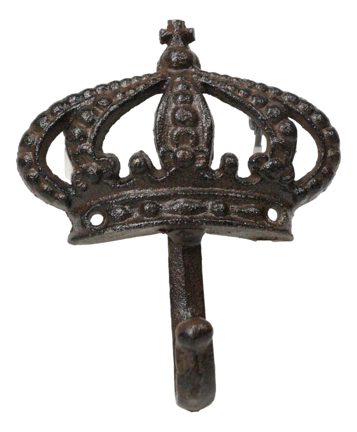 Pack Of 4 Cast Iron Medieval Royalty King and Queen Crowns Wall Coat Hooks
