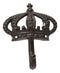 Pack Of 4 Cast Iron Medieval Royalty King and Queen Crowns Wall Coat Hooks