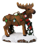 Christmas Moose Hanging Ornament Festive Elk Deer Colorful Holiday String Lights