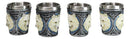 Mythical Fantasy Albino Snow White Wolf Shot Glasses 2-Ounce Set Of 4 Novelties