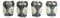 Mythical Fantasy Albino Snow White Wolf Shot Glasses 2-Ounce Set Of 4 Novelties