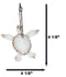 Set Of 6 Antique White Sea Turtles Ocean Marine Wall Hanger Decor Tree Ornaments