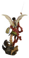 Archangel Saint Michael With Spear And Shield Trampling The Devil Statue 20"H