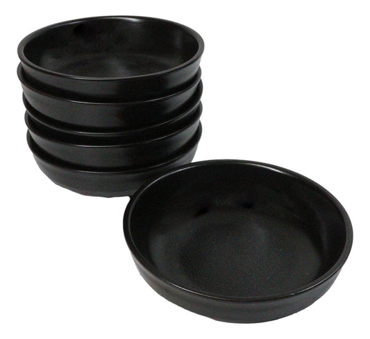 Pack Of 6 Kokuyo Black Ceramic Collection Shallow Bowl Or Deep Plates 10oz