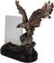 American Bald Eagle Landing On Rocky Pillar Picture Frame Bronzed Resin Figurine