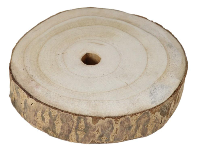 Pack Of 6 Unfinished Natural Wood Slices With Bark 6.25"D DIY Arts And Crafts