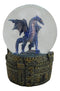 Legends Fantasy Blue Midnight Dragon Water Globe With Glitters Figurine 100mm