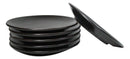 Set Of 6 Kokuyo Black Contemporary Appetizer Dessert Salad Ceramic Plates 6"D