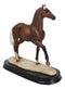 Equine Pride Flaxen Chestnut Horse With Fair Mane And Tail Figurine On Base