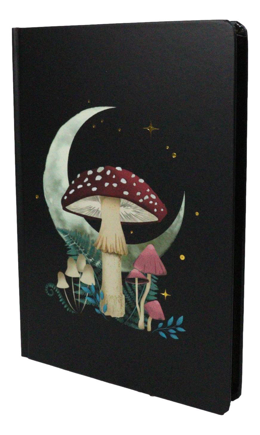 Dark Forest Toadstool Mushroom And Moon A5 Lined Journal Notebook with Bookmark