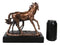 Rustic Western 2 Strolling Mare And Foal Equine Horses In Bronzed Resin Statue