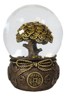 Feng Shui Golden Money Tree of Prosperity Wealth Fortune And Luck Water Globe