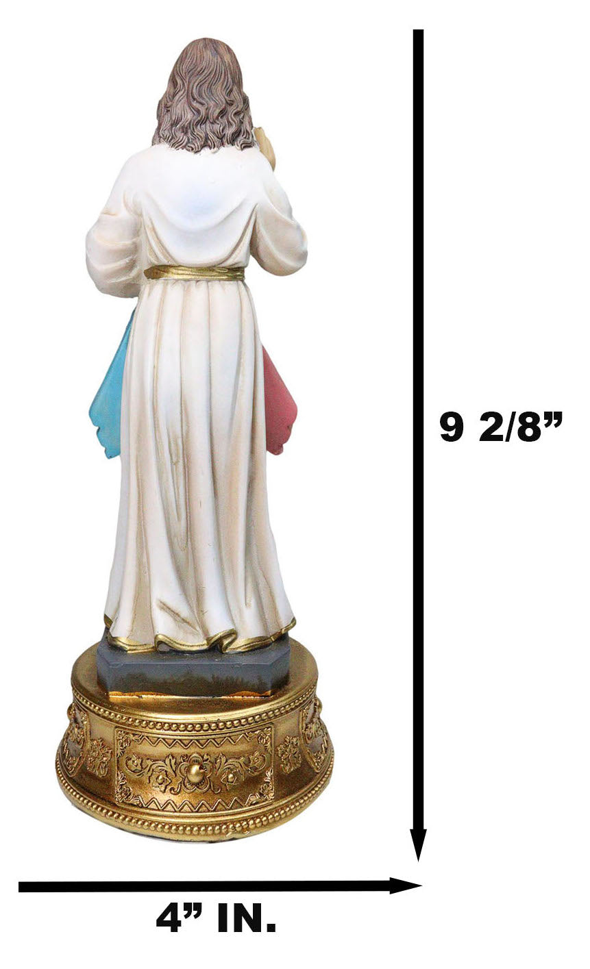 Catholic Christian Divine Mercy of Jesus Christ With Rosary Drawer Box Figurine - Ebros Gift