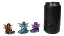Fantasy Colorful See Hear Speak No Evil Baby Dragon Hatchling Figurines Set Of 3