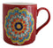 Red Muladhara Root Chakra Zen Flower Of Life Mandala Circle Ceramic Mug Cup