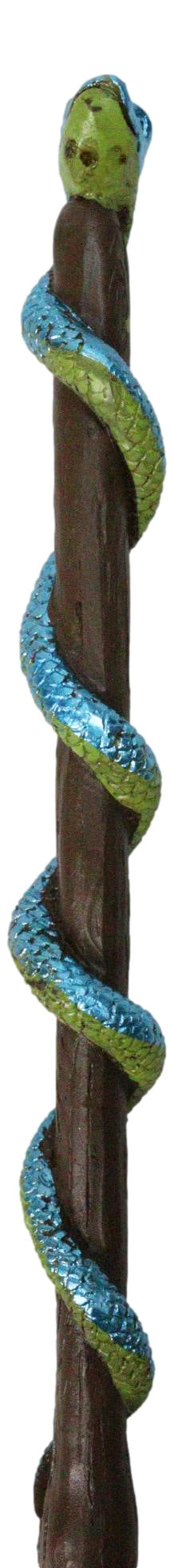 Wicca Witches Sorcery Coiled Serpent Snake On Branch Decor Magic Wand 14" Long