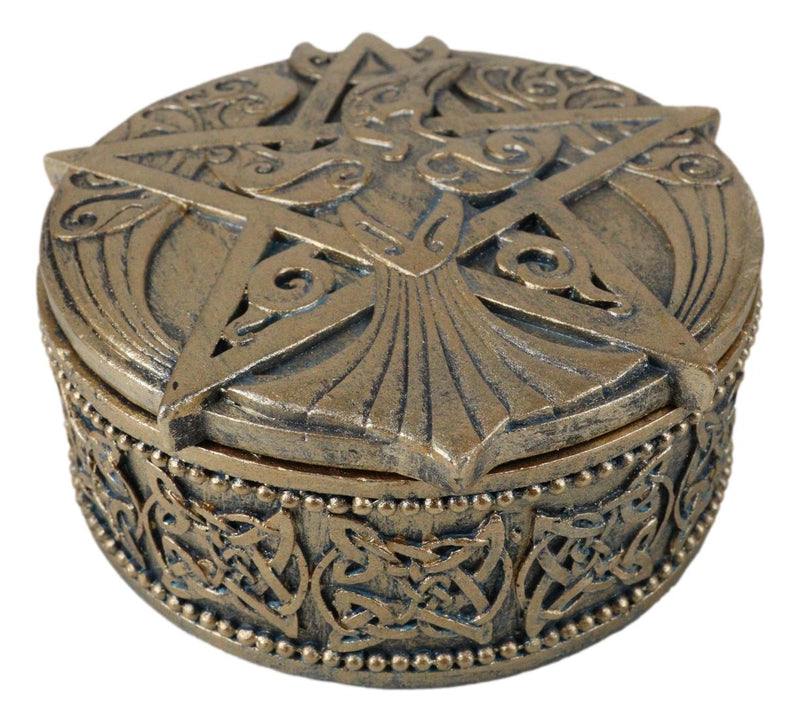 Celtic Raven Lludd Morrigan Pentacle Rune Knotwork Symbols Decorative Box