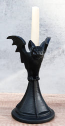 Wicca Gothic Black Gargoyle Vampire Bat Vespertilio Candlestick Holder Figurine