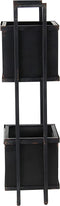 Rustic Farmhouse 2 Tiered Black Metal Box Planters With French Floral Design