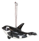 Set Of 6 Nautical Black Orca Whales Ocean Marine Wall Decor Tree Ornaments