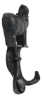 Rustic Cast Iron Black Country Farmhouse Flying Angel Porky Pig Double Wal Hooks