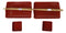 Red Black Melamine Wavy Sushi Plates Sauce Dishes And Chopsticks Set Serves 2