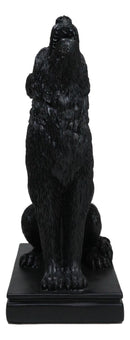 Mystical Wicca Gothic Alpha Gray Wolf Ulula Noctis Candlestick Holder Figurine