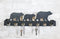 Rustic Western Black Bear Family Multi Pegs Metal Wall Key Hooks Decor Plaque