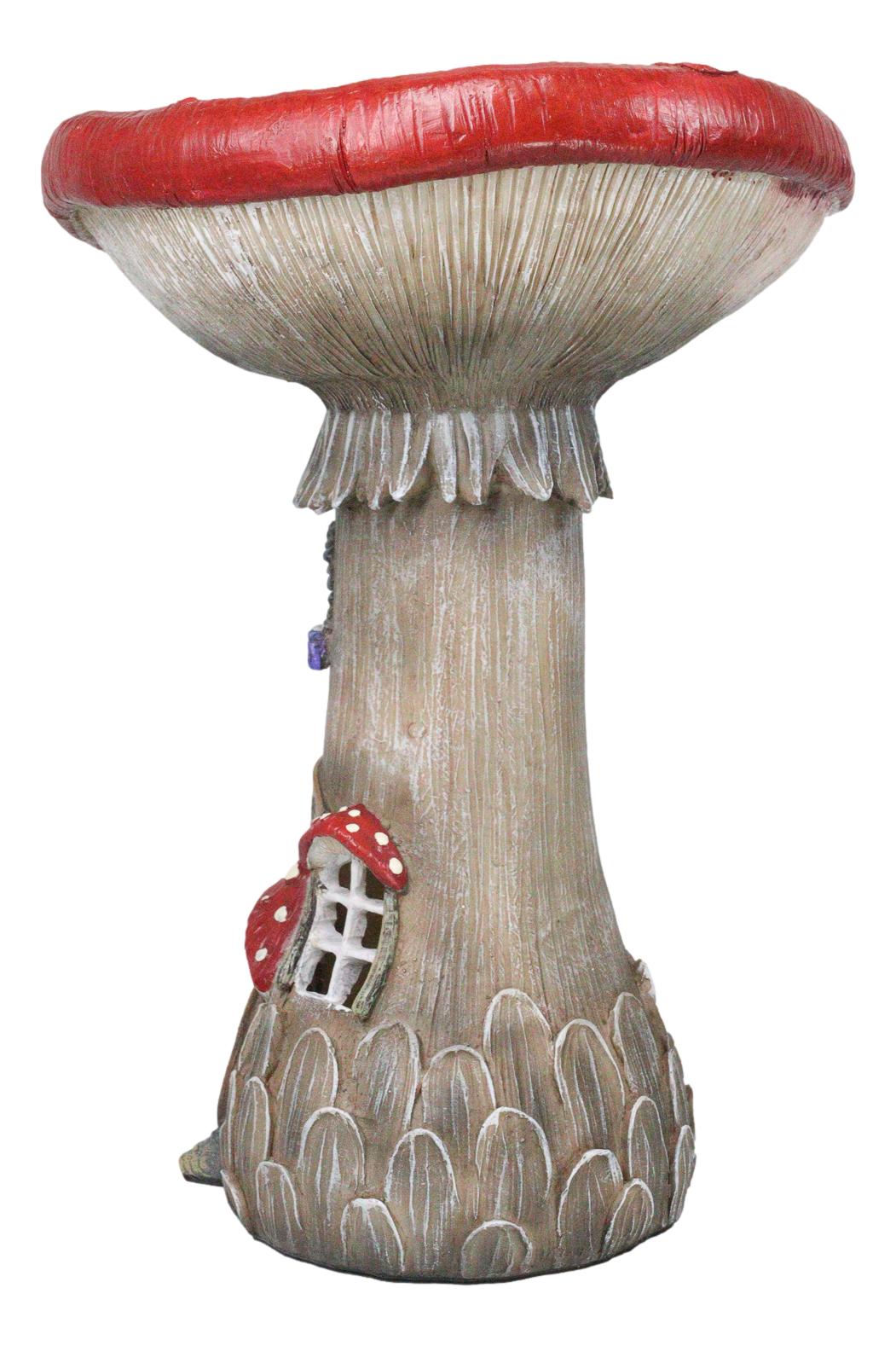 Enchanted Fairy Garden Cottage Inverted Toadstool Mushroom LED House Figurine