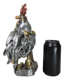 Steampunk Gearwork Robotic Cyborg Rooster Chicken In Battle Armor Figurine