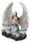 Captive Spirits Blindfolded Purity Angel Tied In Chains By Skulls Figurine