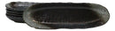 Pack Of 3 Charcoal Grey Tone Hakumu Wavy Oblong Long Serving Platter 13.25"L